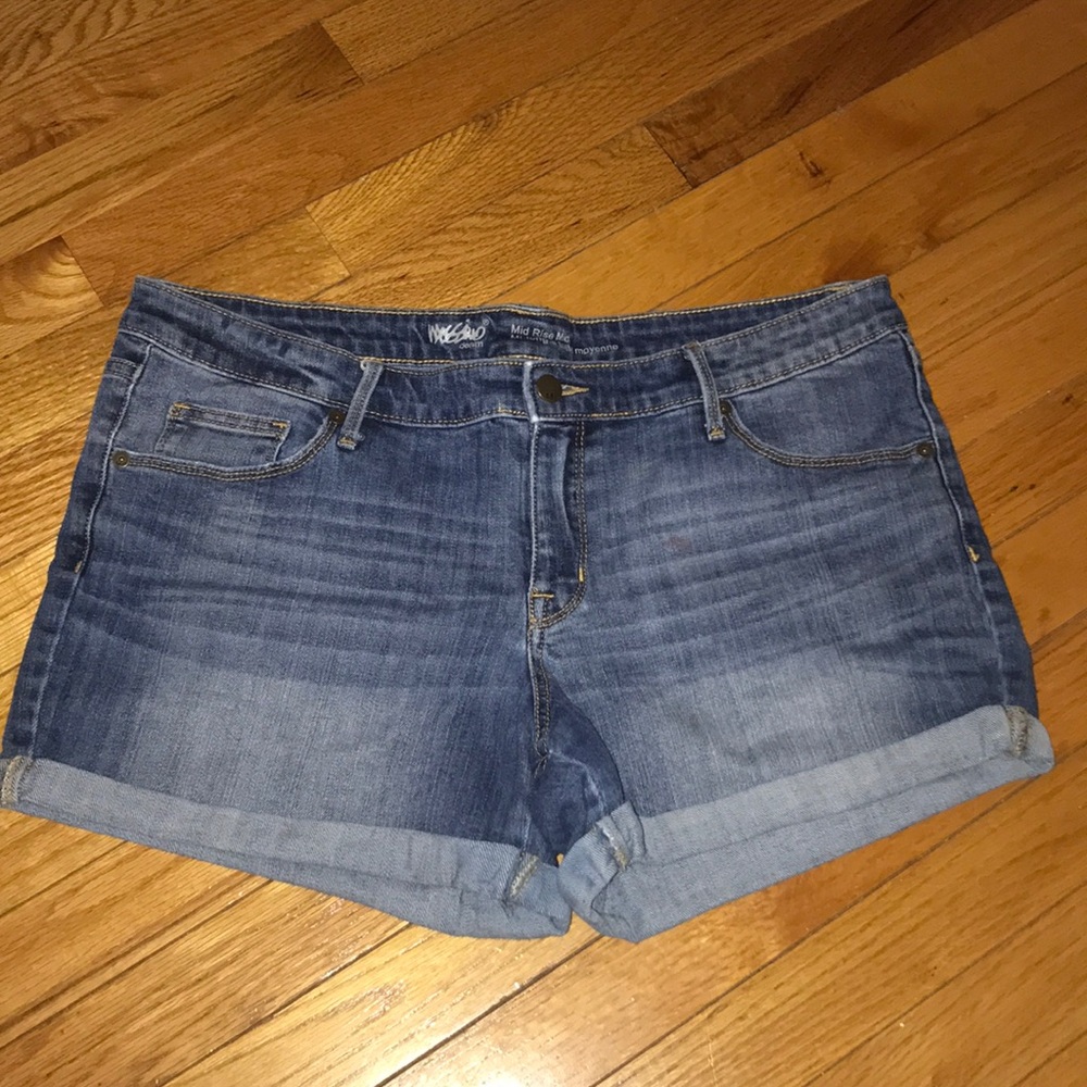 Mid Rise Jean Shorts